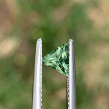 0.62ct Light Green Sapphire, Blocky Trillion