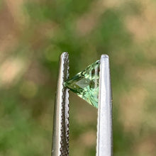 0.62ct Light Green Sapphire, Blocky Trillion