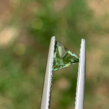 0.62ct Light Green Sapphire, Blocky Trillion