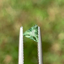 0.62ct Light Green Sapphire, Blocky Trillion