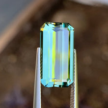 10.0ct Aqua Blue Australian Sapphire, Emerald Shape