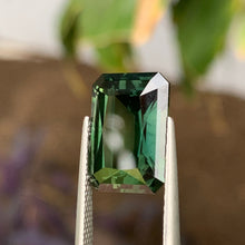 10.78ct Green Australian Sapphire, Emerald Shape