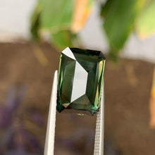10.78ct Green Australian Sapphire, Emerald Shape