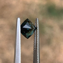 1.44ct Dark Blue Green Sapphire, Cushion