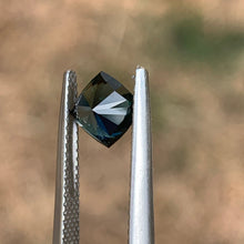 1.44ct Dark Blue Green Sapphire, Cushion