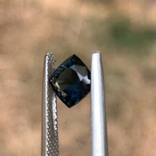 1.44ct Dark Blue Green Sapphire, Cushion