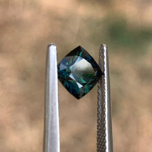 1.44ct Dark Blue Green Sapphire, Cushion