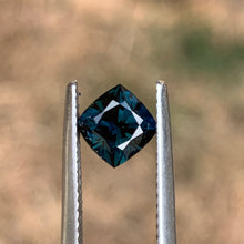 1.44ct Dark Blue Green Sapphire, Cushion