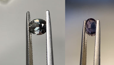 1.45ct Green/Pink Colour Change Sapphire, Oval