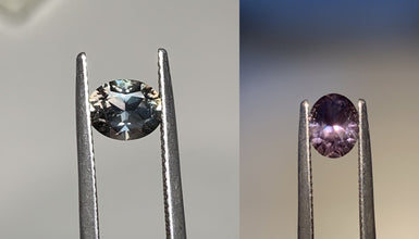 1.45ct Green/Pink Colour Change Sapphire, Oval