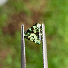 1.59ct Green Sapphire, Blocky Trillion