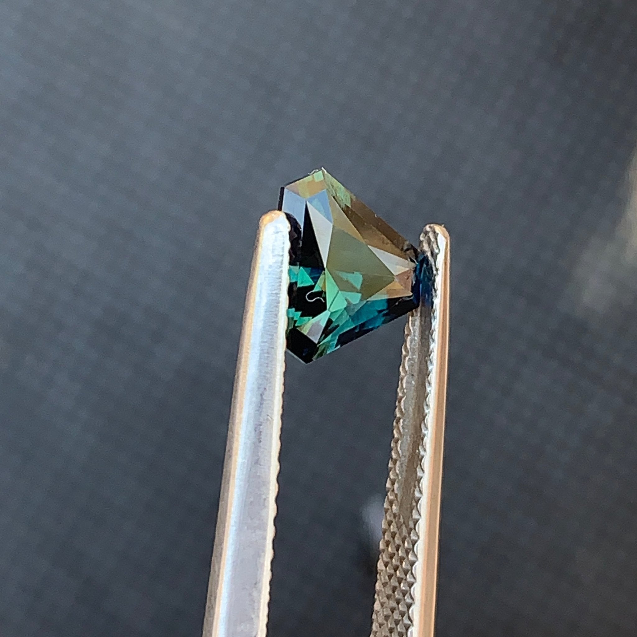 1.6ct Teal Blue Sapphire Trillion