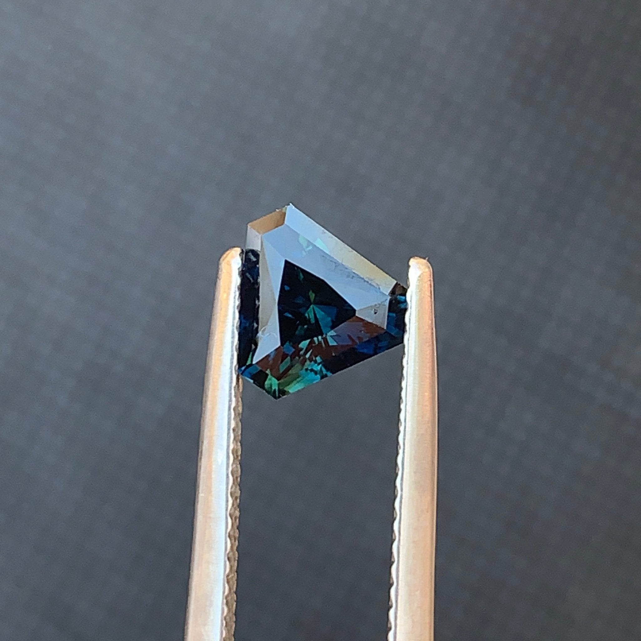 1.6ct Teal Blue Sapphire Trillion