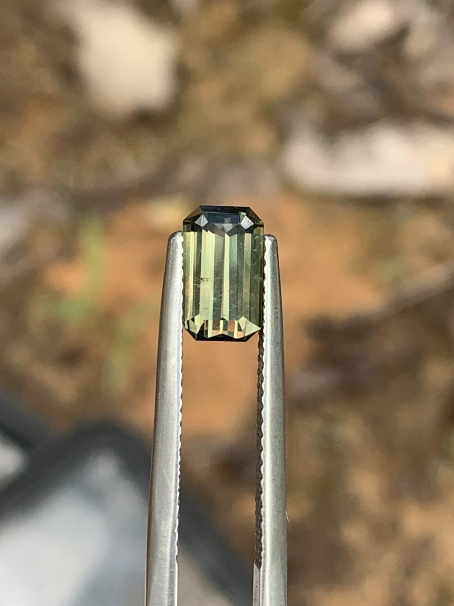 1.74ct Army Green Sapphire Rectangular