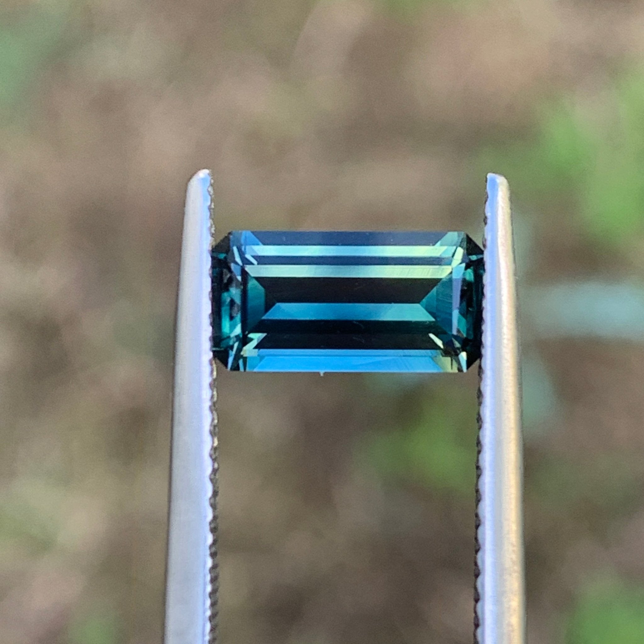 1.95ct Blue Yellow Parti Sapphire, Emerald Shape