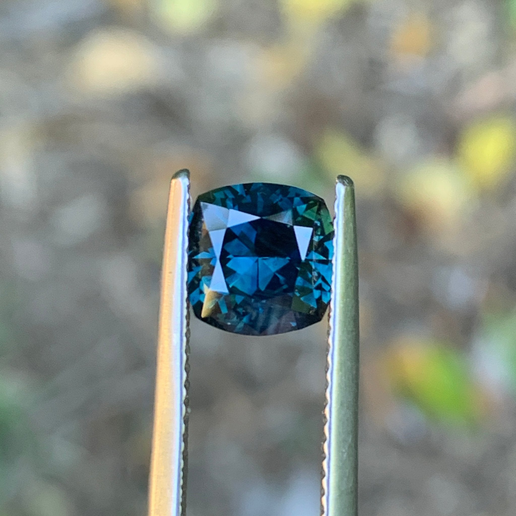 1.96ct Teal Blue Sapphire, Cushion