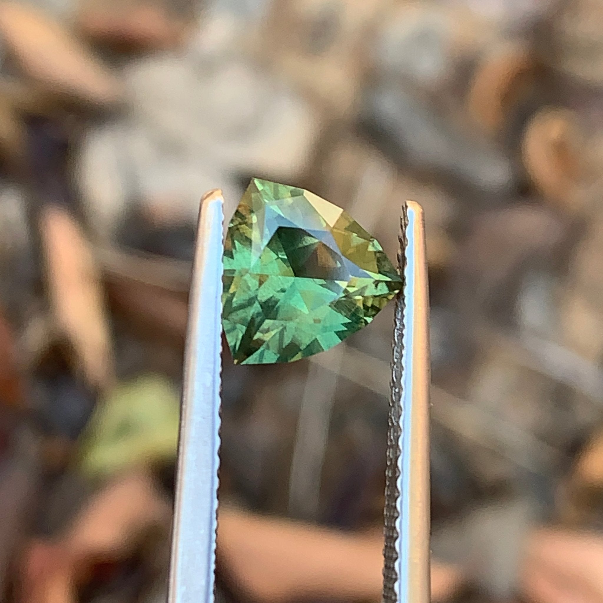 2.0ct Green Sapphire Trillion