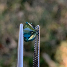 2.18ct Teal Sapphire, Blocky Trillion