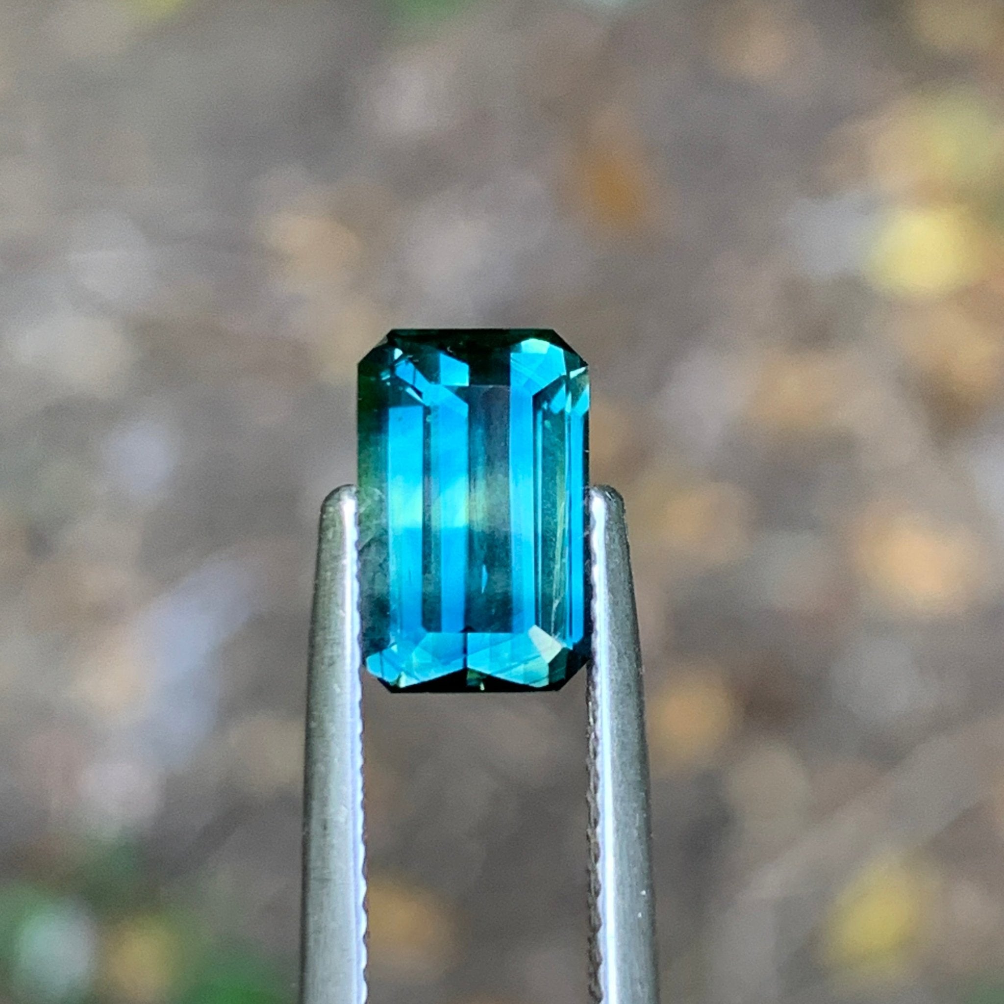 2.19ct Teal Blue Sapphire, Emerald Cut