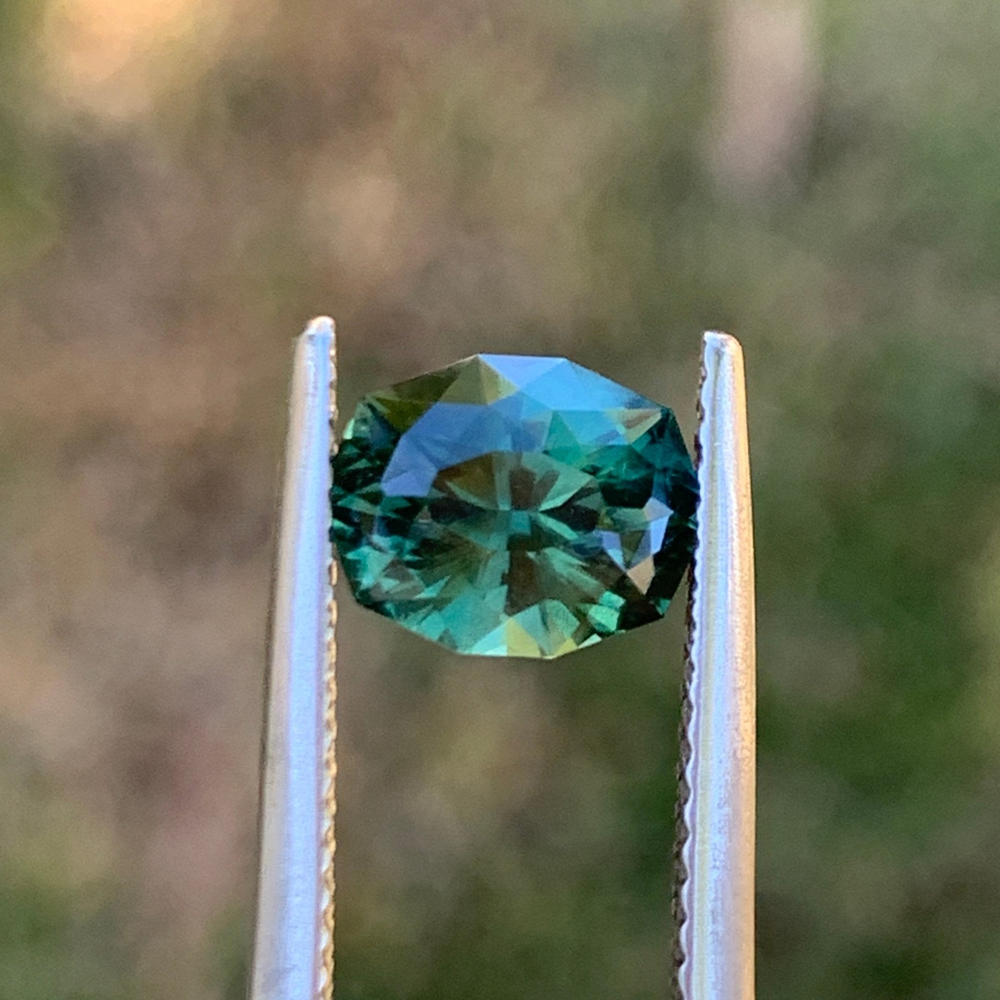 2.21ct Green Sapphire, Elongated Cushion