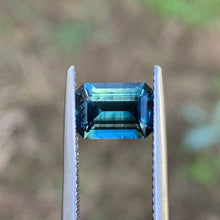 2.33ct Blue Green Parti Sapphire, Emerald Shape