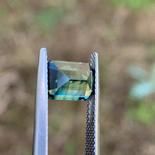 2.33ct Blue Green Parti Sapphire, Emerald Shape