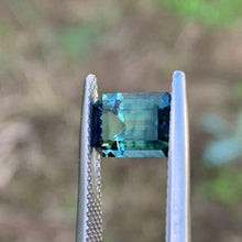 2.33ct Blue Green Parti Sapphire, Emerald Shape