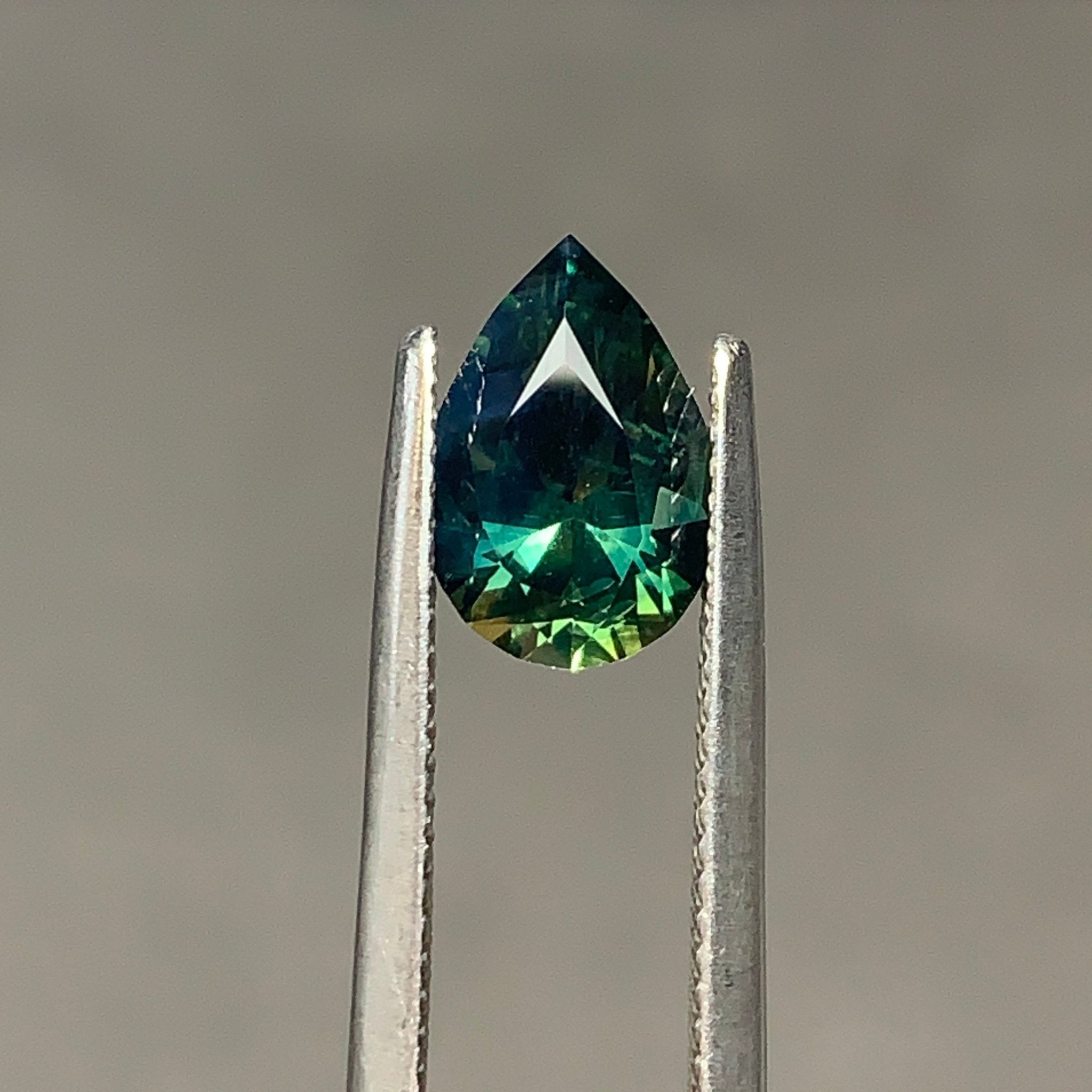 2.33ct Teal Parti Sapphire Pear