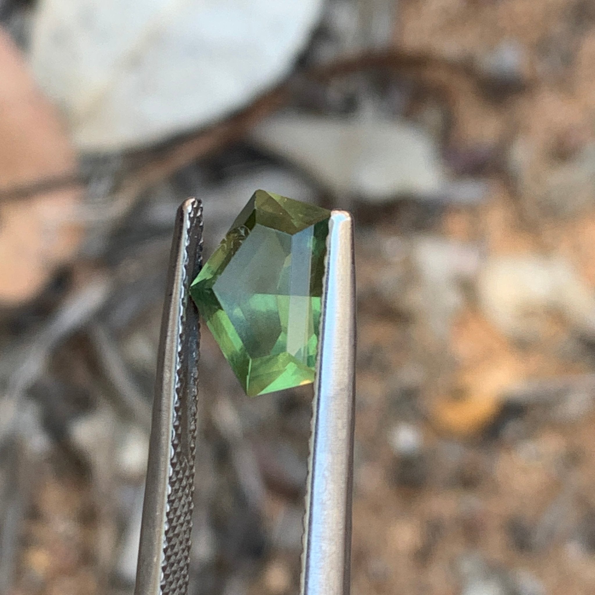 2.34ct Apple Green Sapphire Freeform