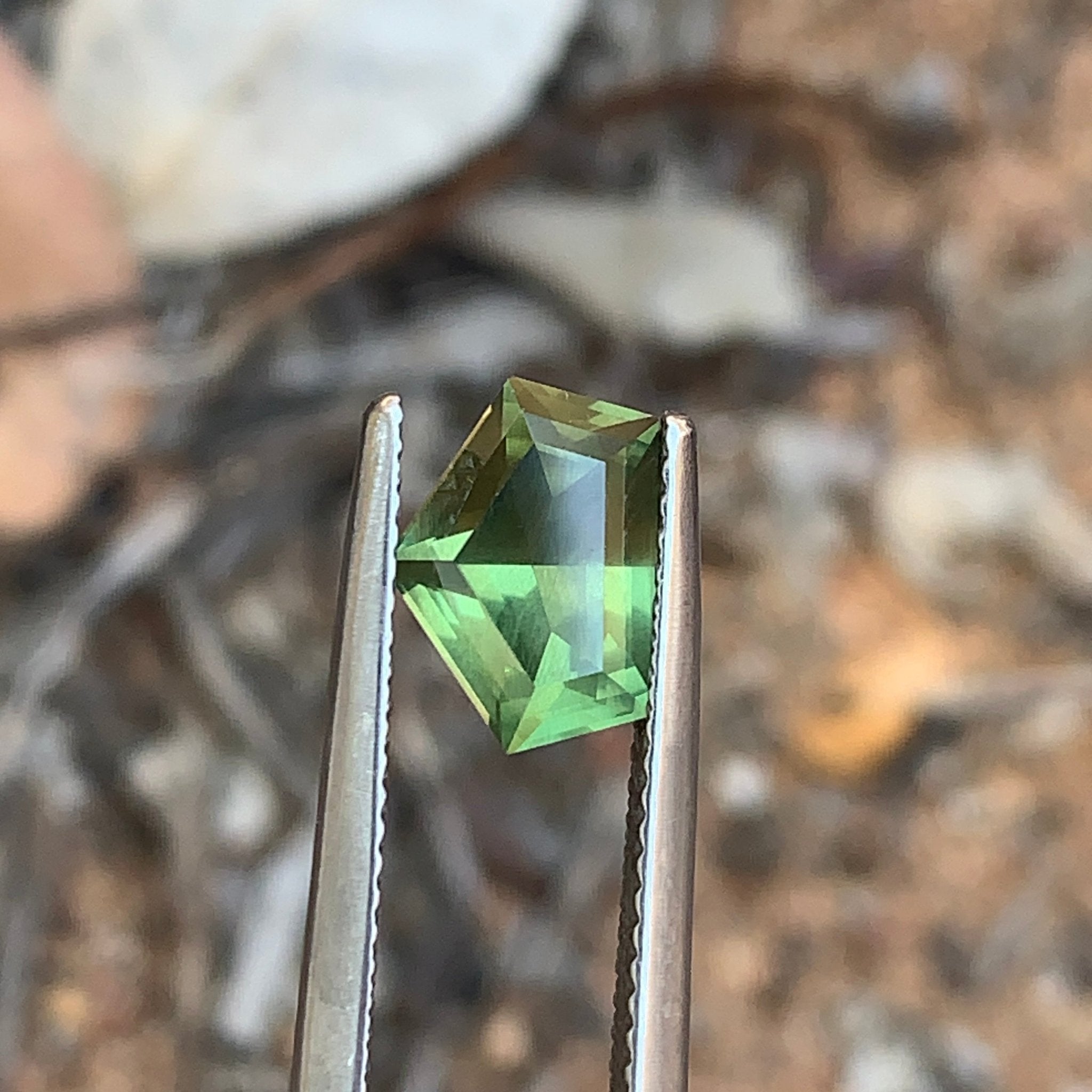 2.34ct Apple Green Sapphire Freeform