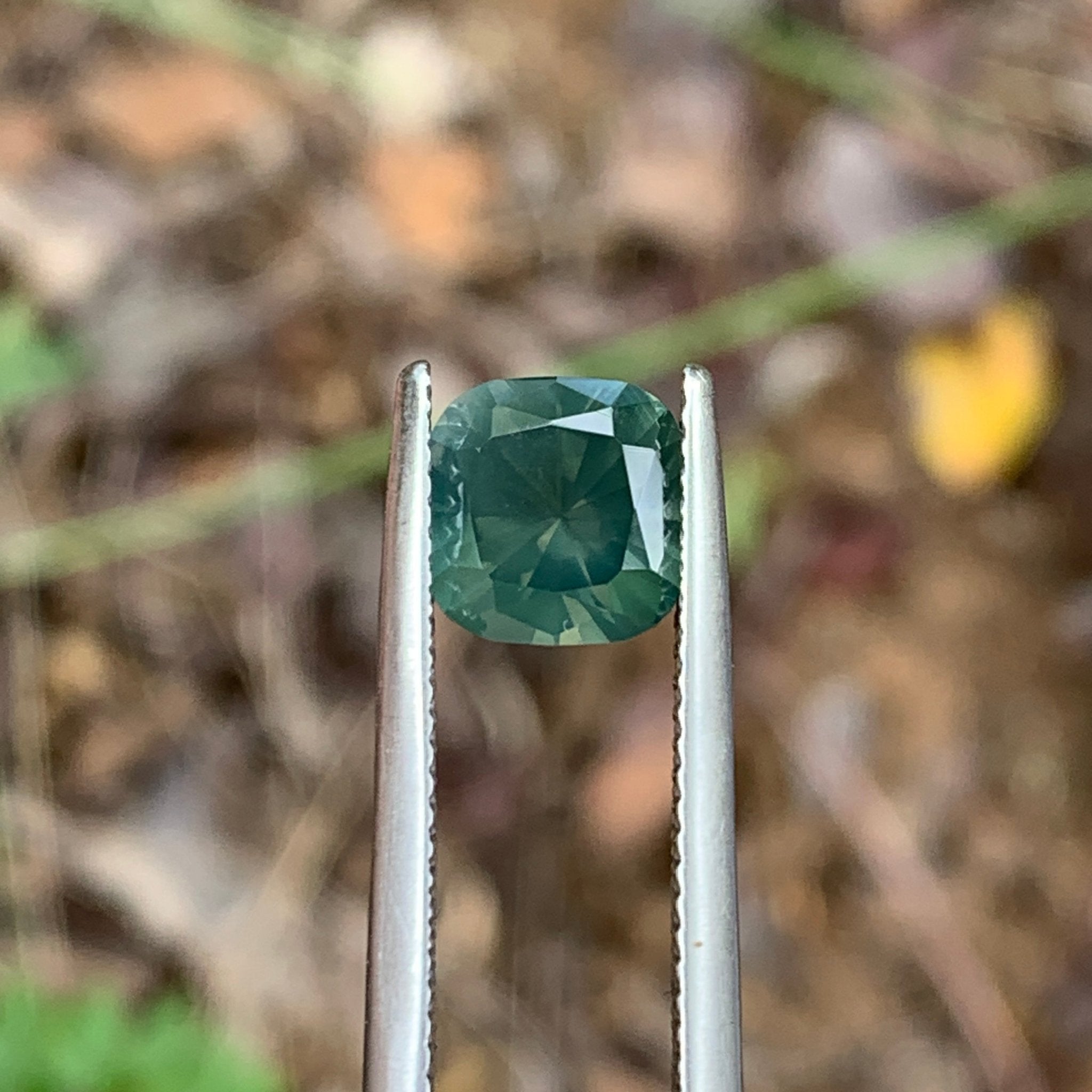 2.38ct Silky Green Sapphire Cushion