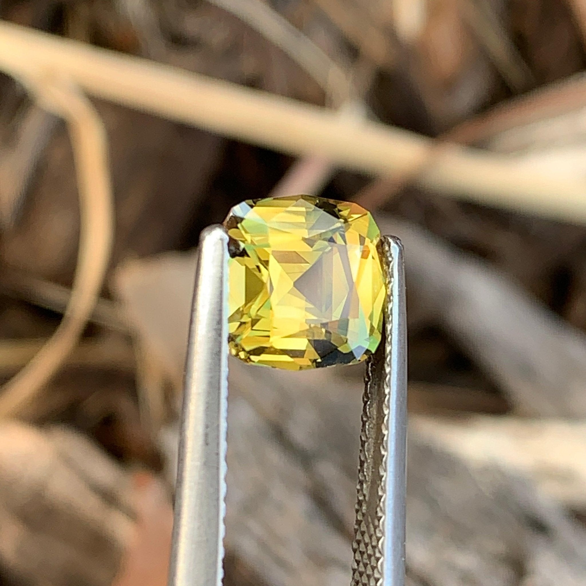 2.45ct Yellow Sapphire Cushion