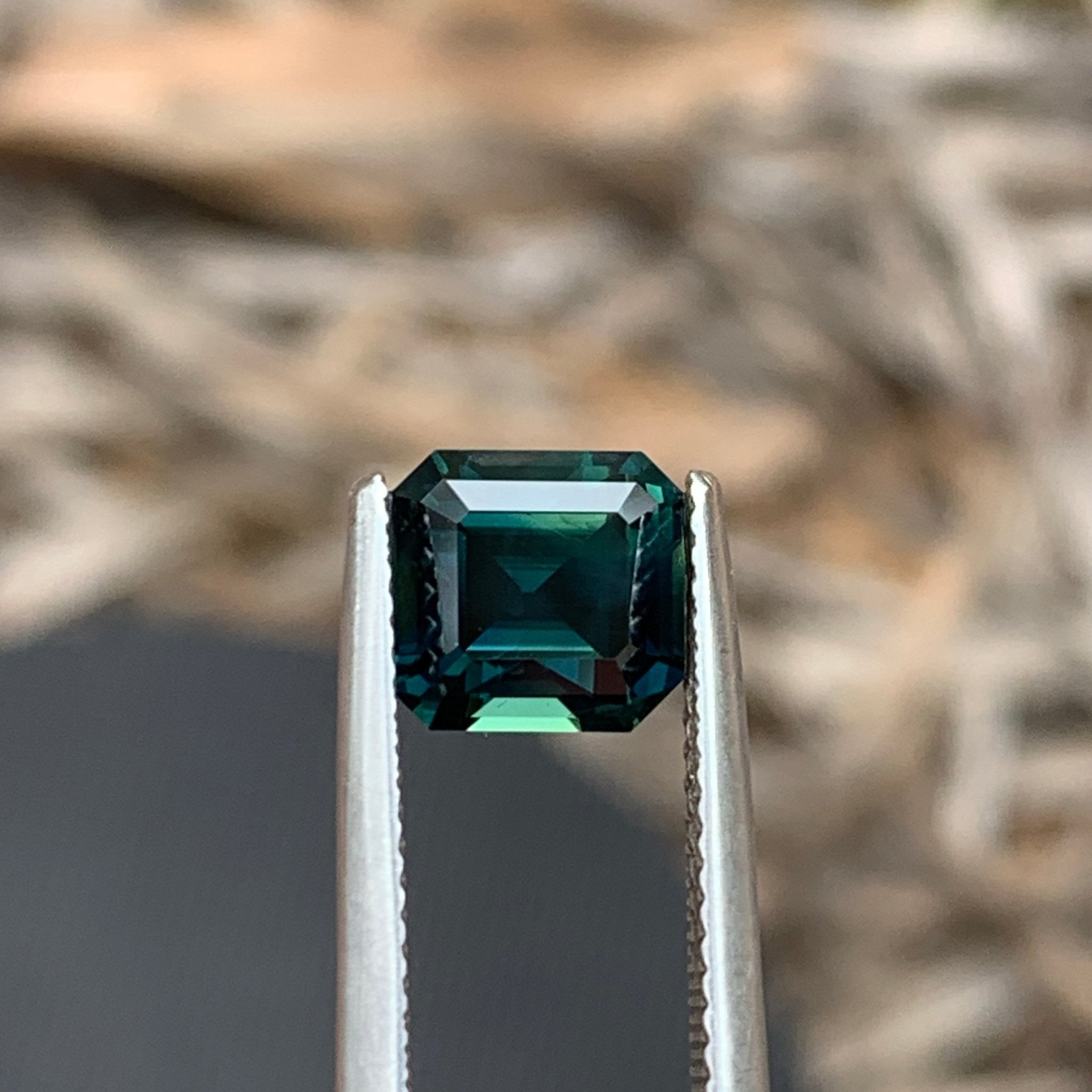 2.58ct Teal Sapphire Octagon