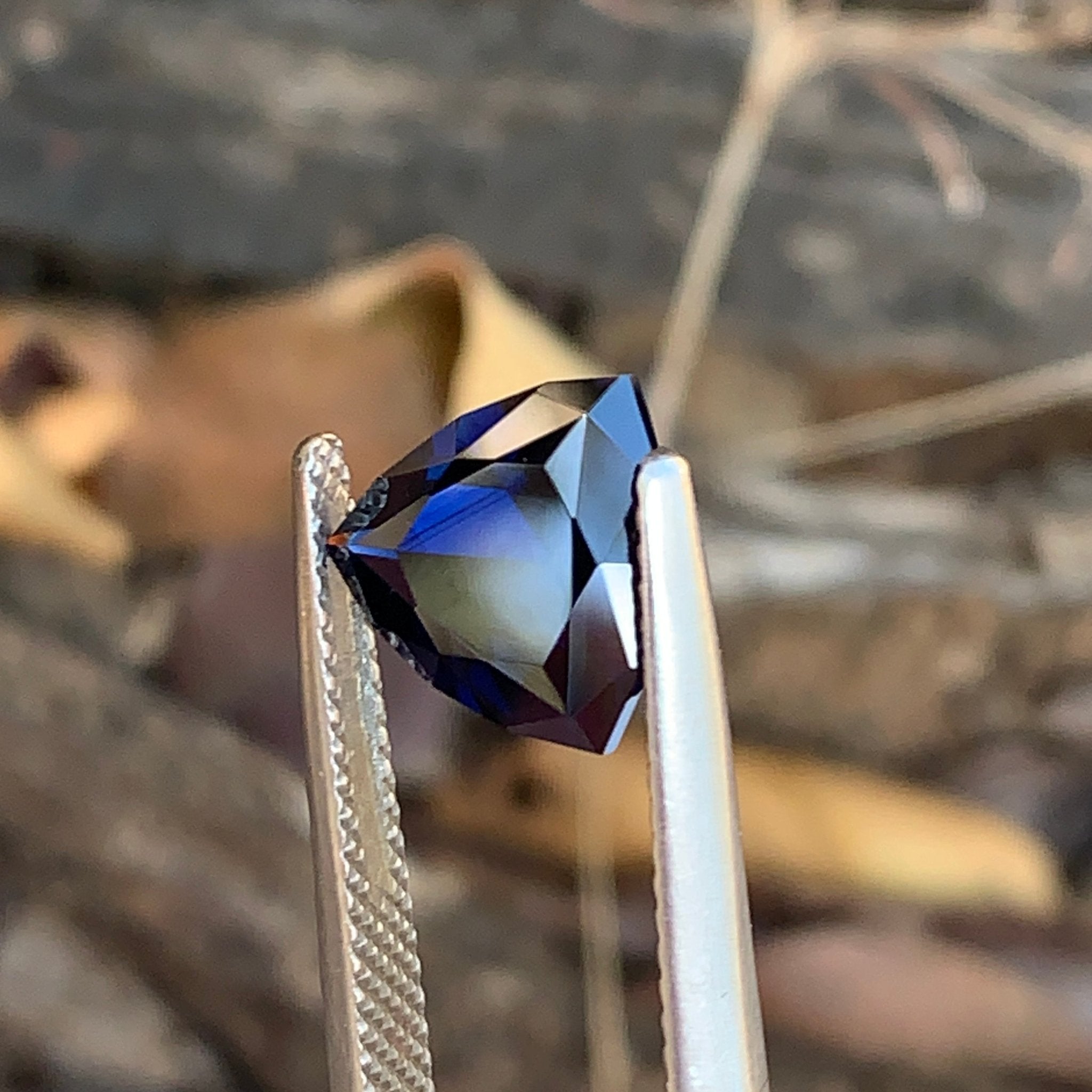 2.69ct Deep Blue Sapphire Trillion