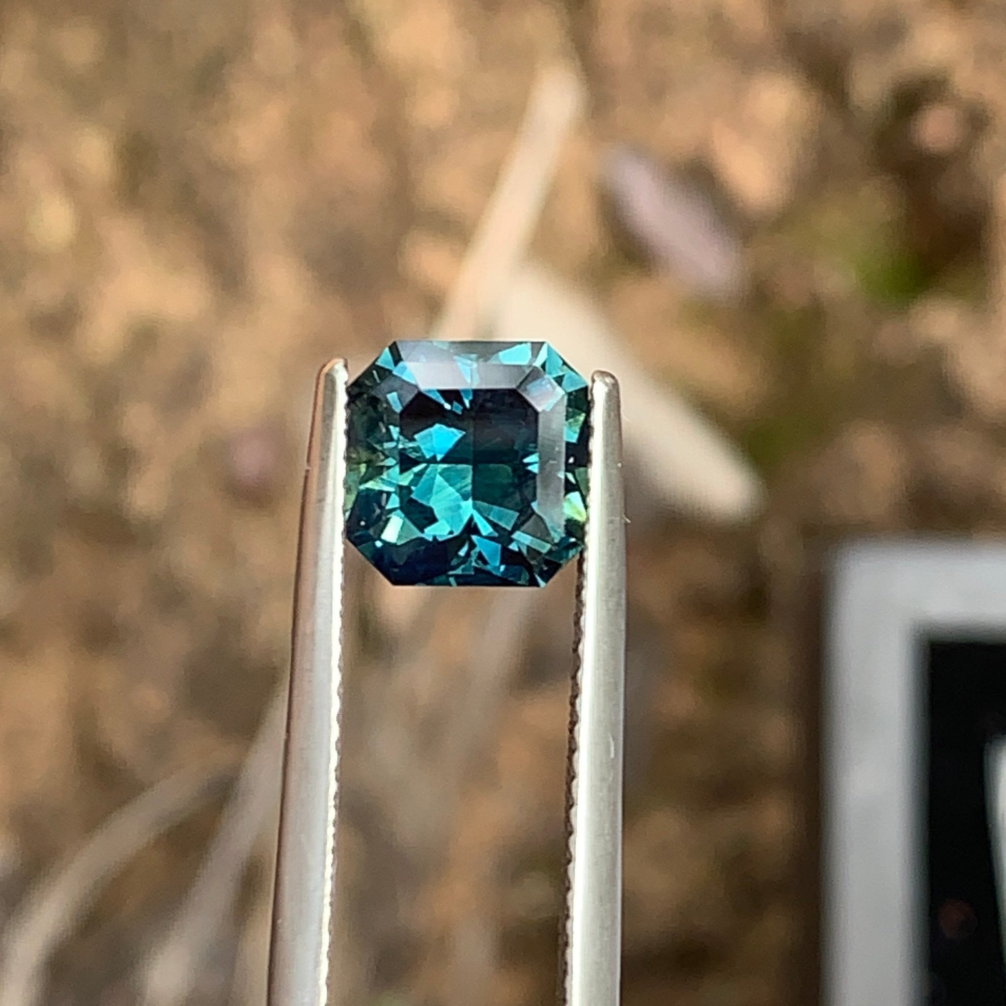 2.6ct Teal Sapphire Octagon