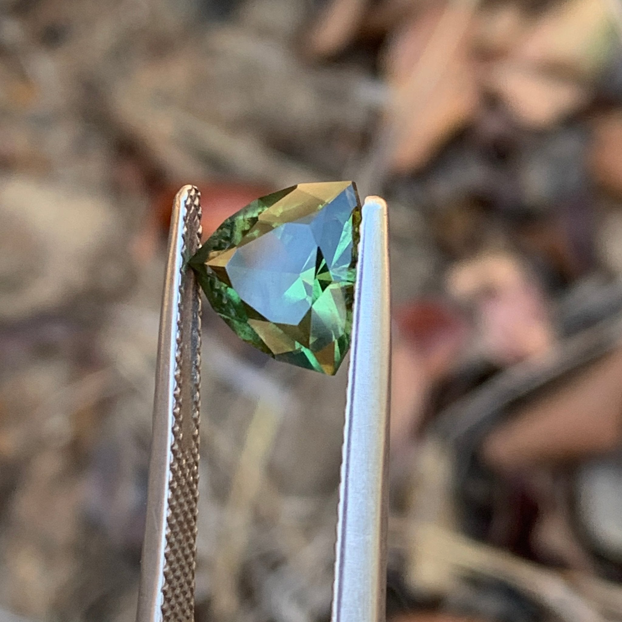 2.7ct Green Sapphire Trillion