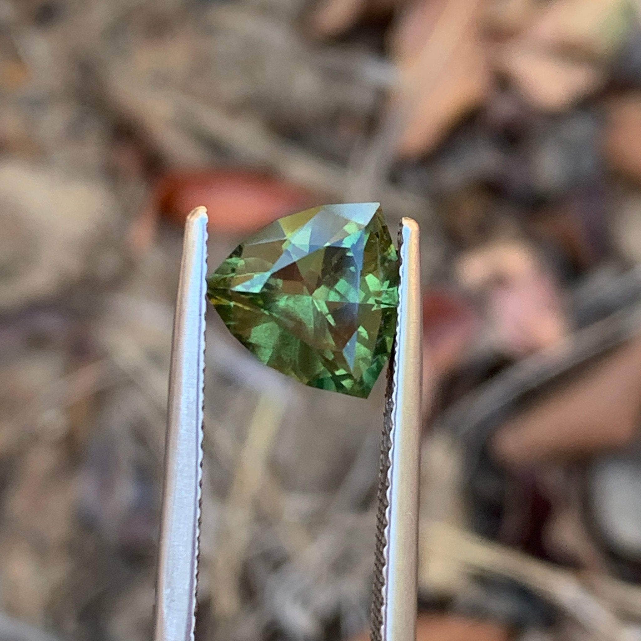 2.7ct Green Sapphire Trillion