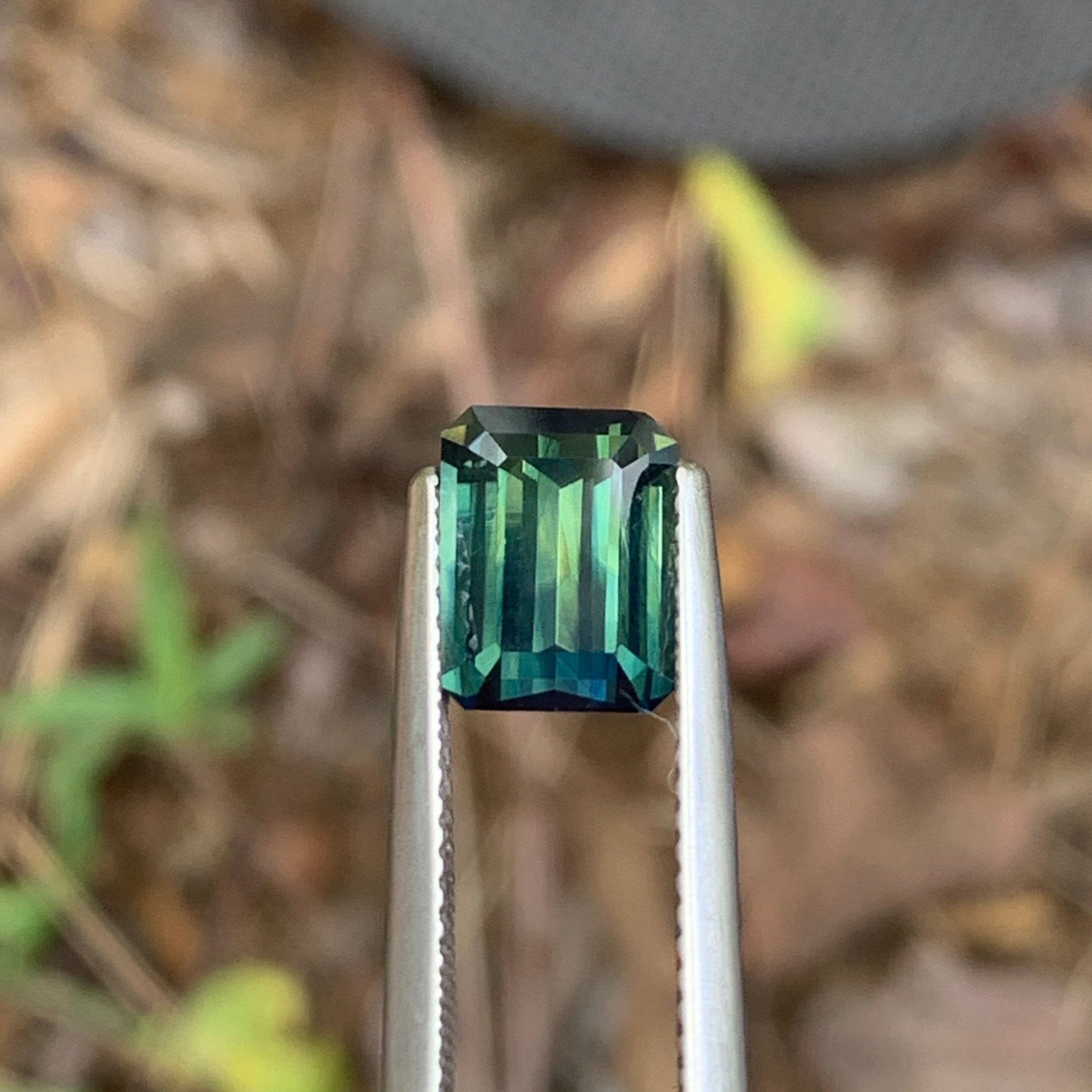 2.88ct Teal Sapphire Rectangular