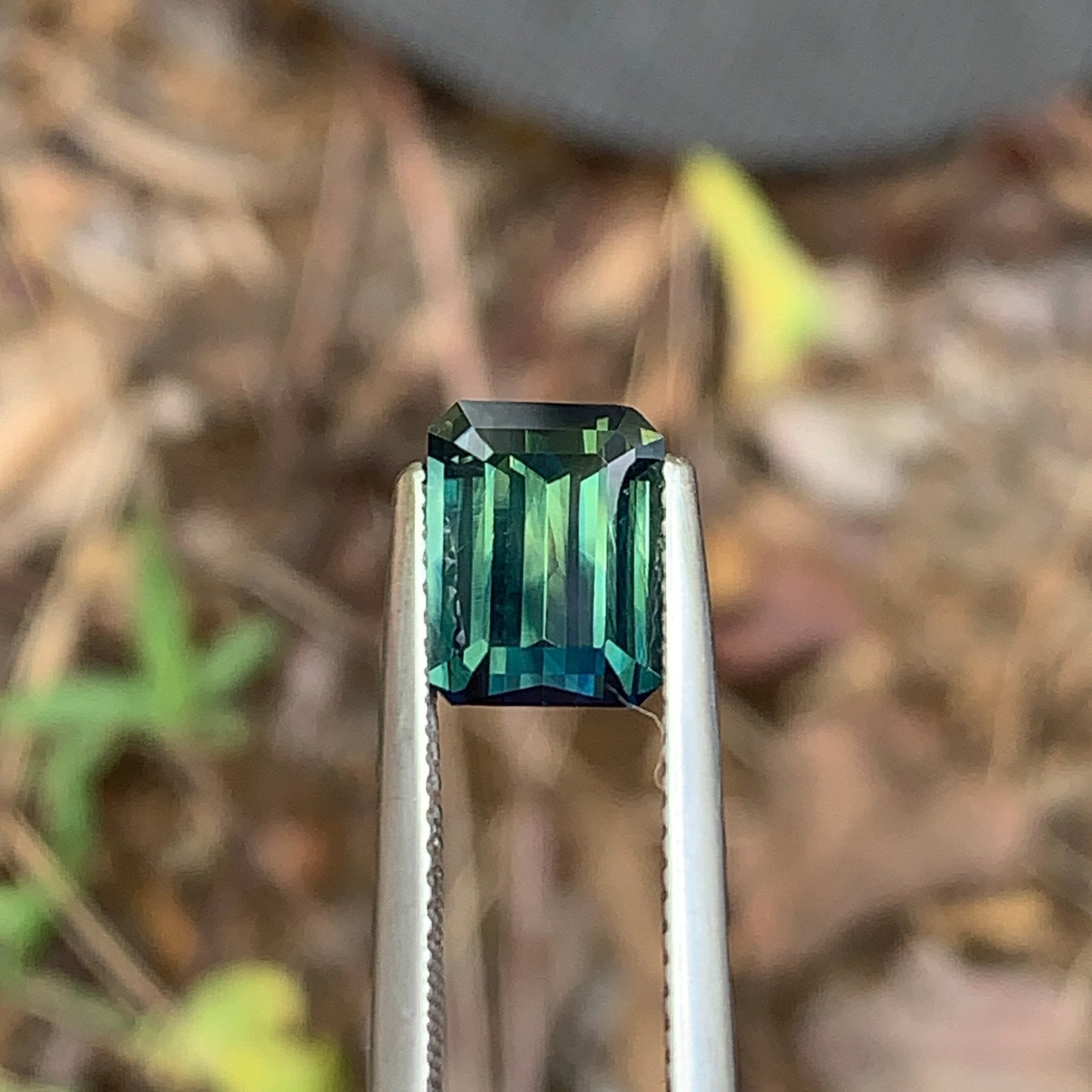 2.88ct Teal Sapphire Rectangular