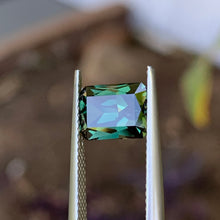 2.94ct Green Australian Sapphire, Emerald Shape