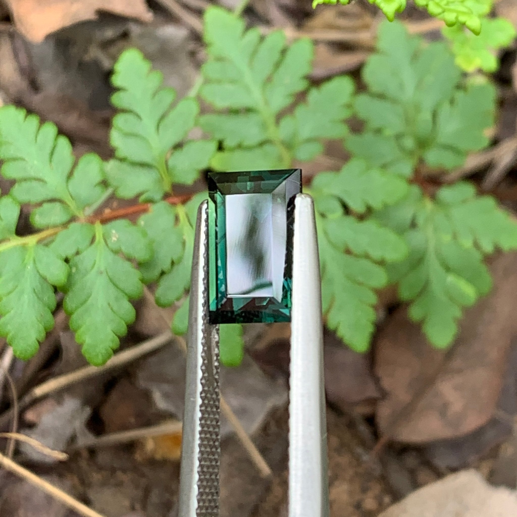 3.0ct Deep Sea Green Sapphire Baguette