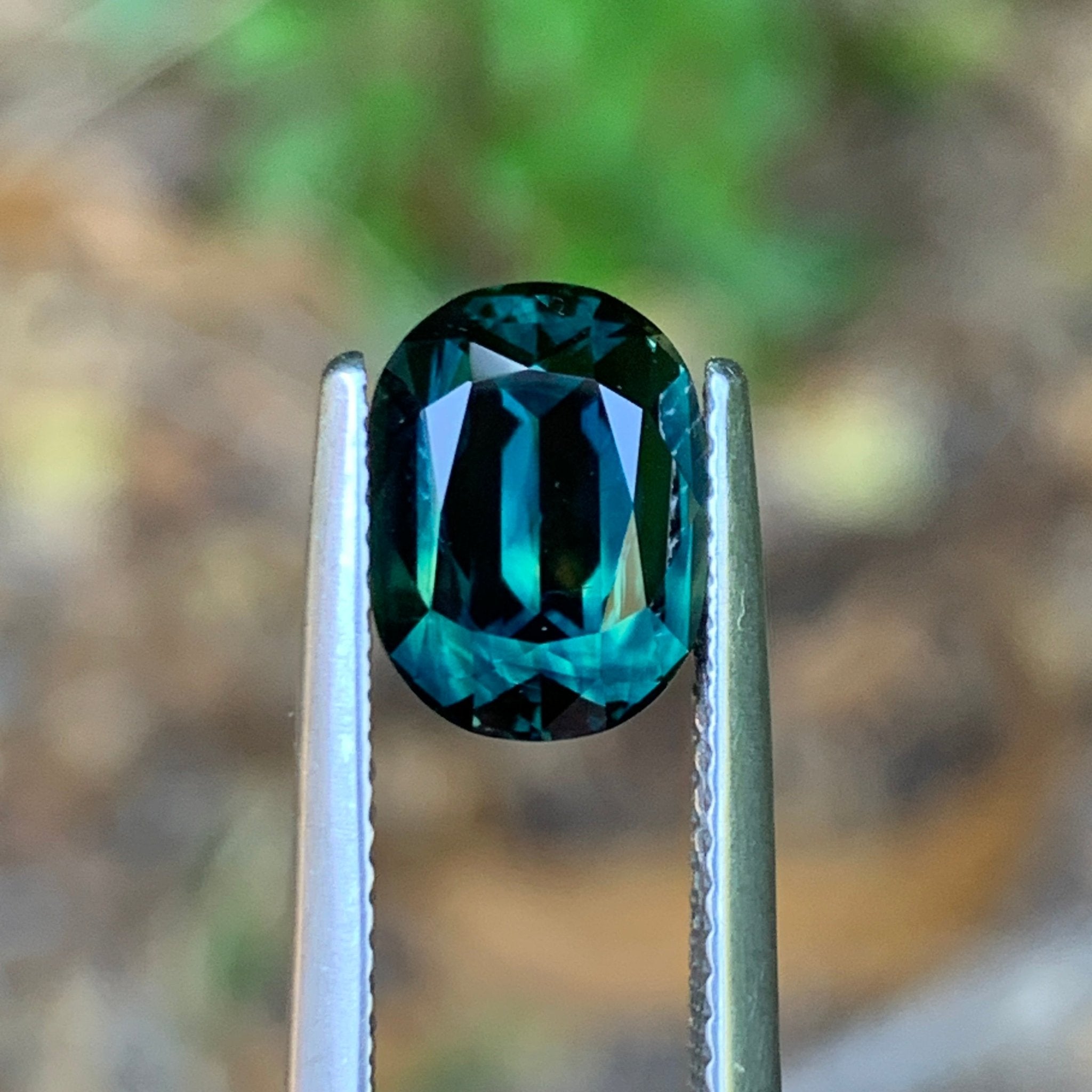 3.24ct Teal Sapphire, Cushion