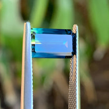 3.32ct Blue Parti Sapphire, Emerald Shape