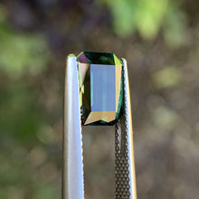 3.32ct Green Parti Sapphire, Emerald Shape