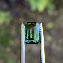 3.32ct Green Parti Sapphire, Emerald Shape