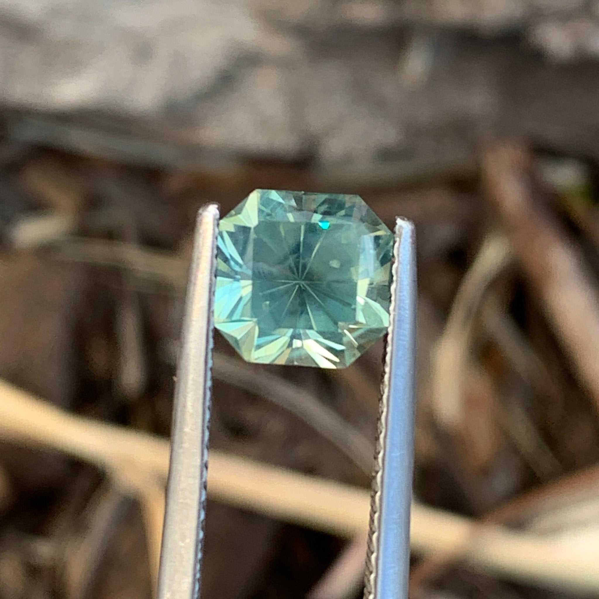 3.36ct Seafoam Green Sapphire Octagon