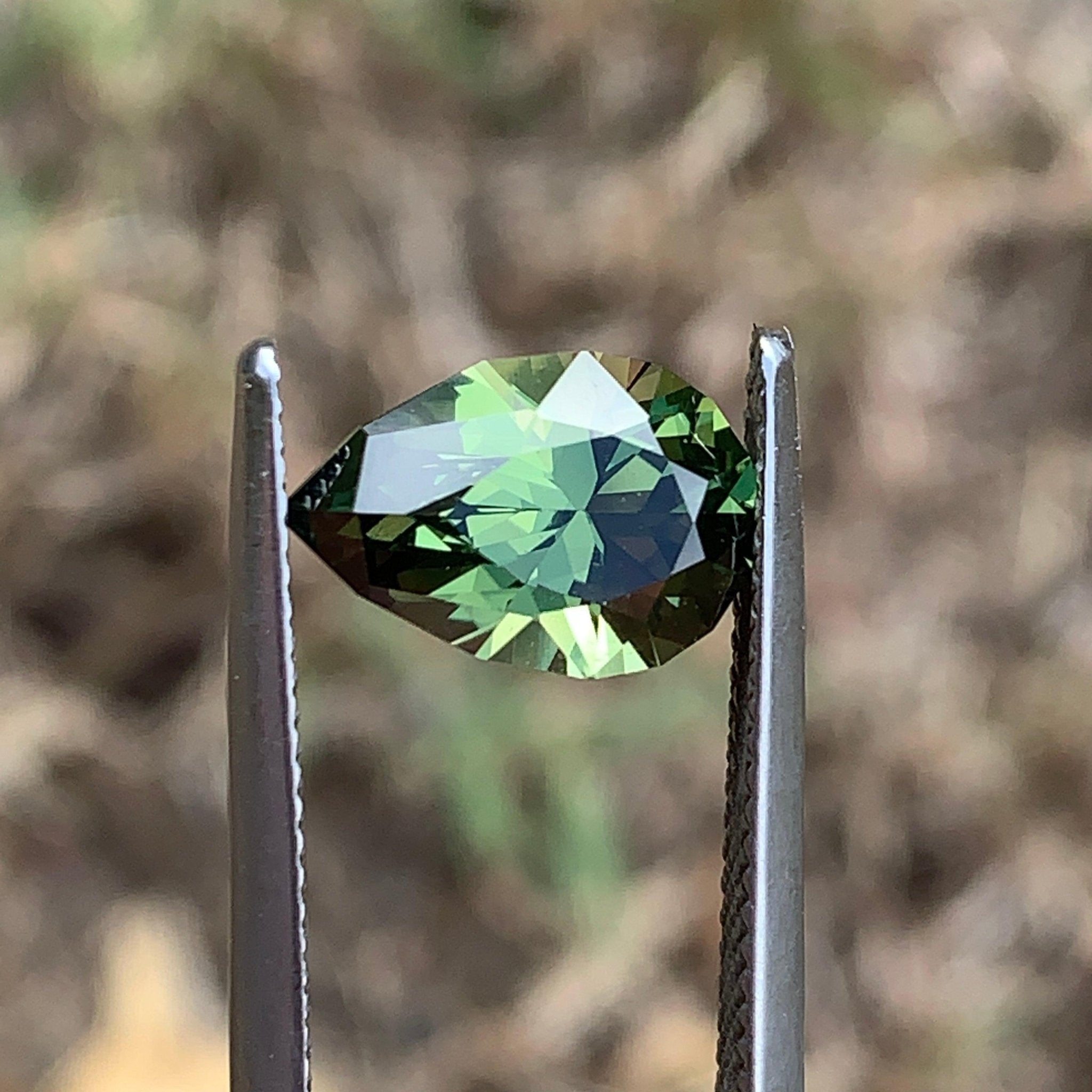 3.37ct Green Sapphire Pear