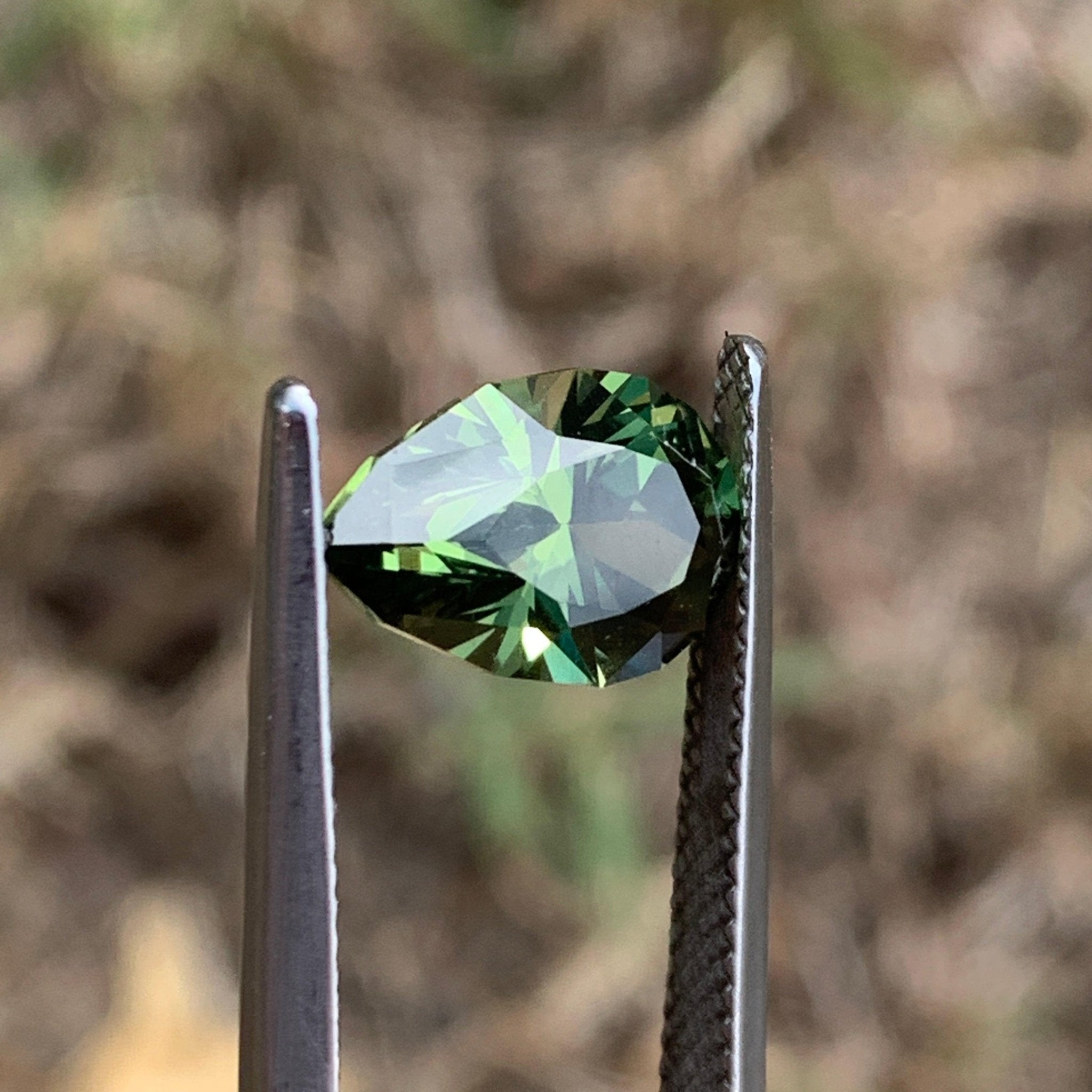 3.37ct Green Sapphire Pear