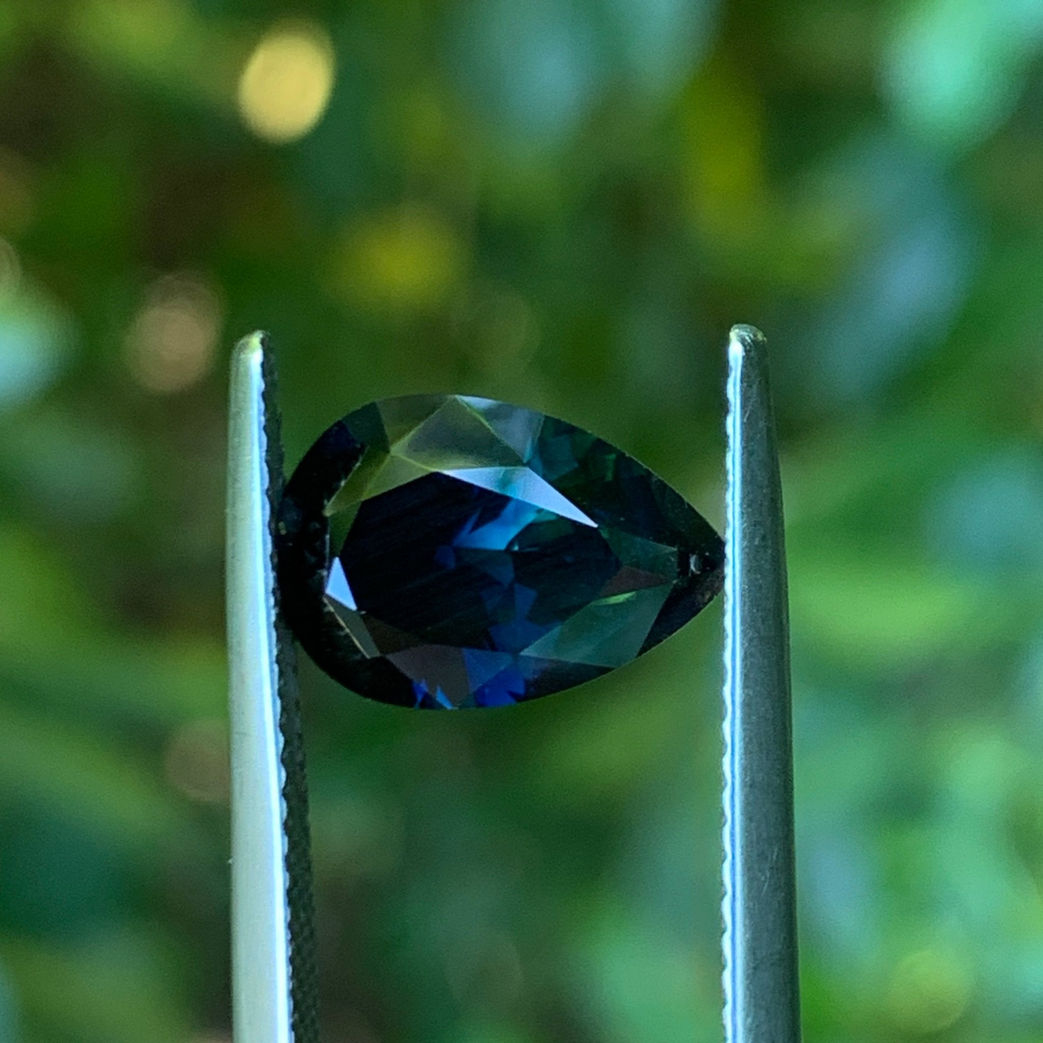 3.52ct Blue Teal Sapphire, Pear