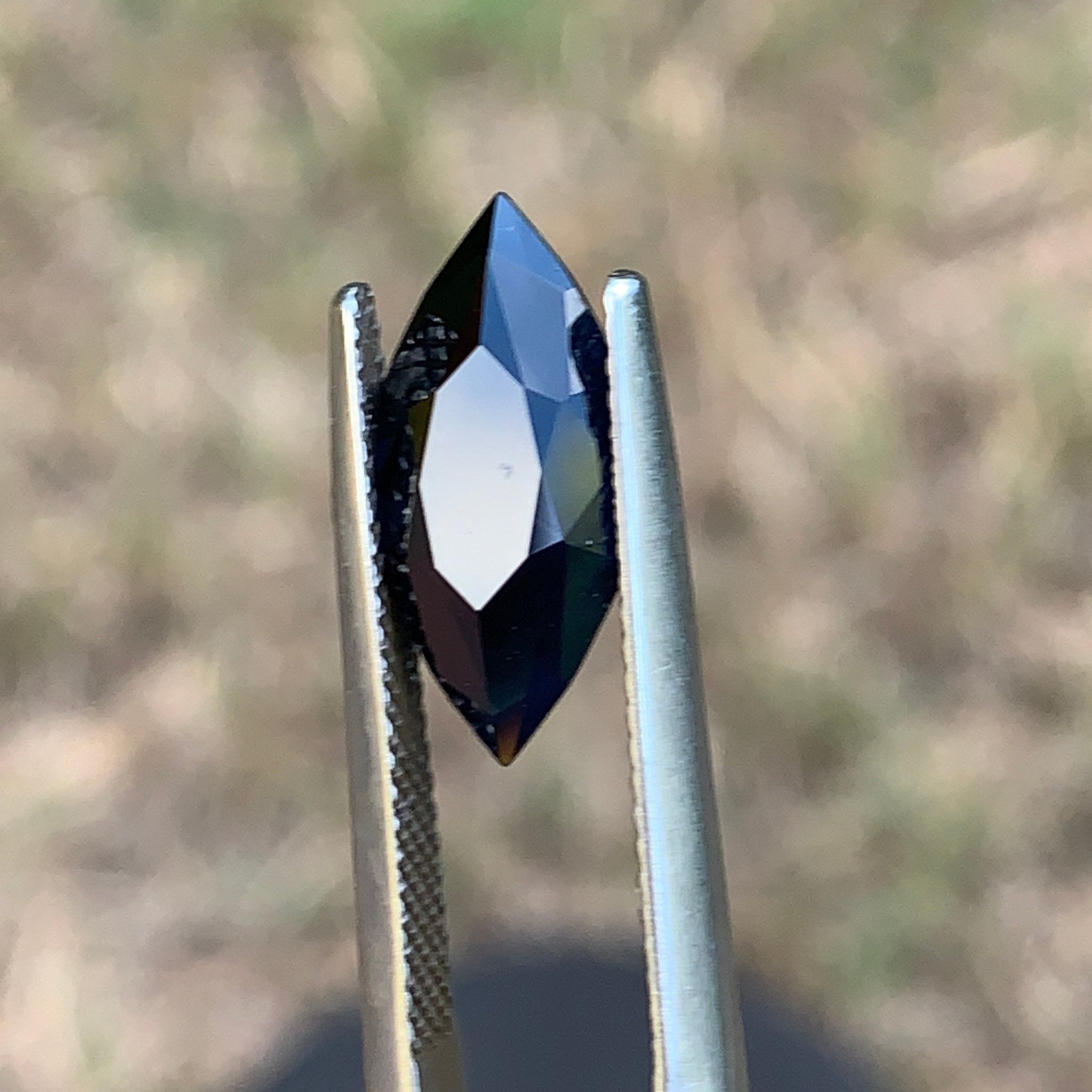 3.56ct Dark Blue Sapphire Marquise